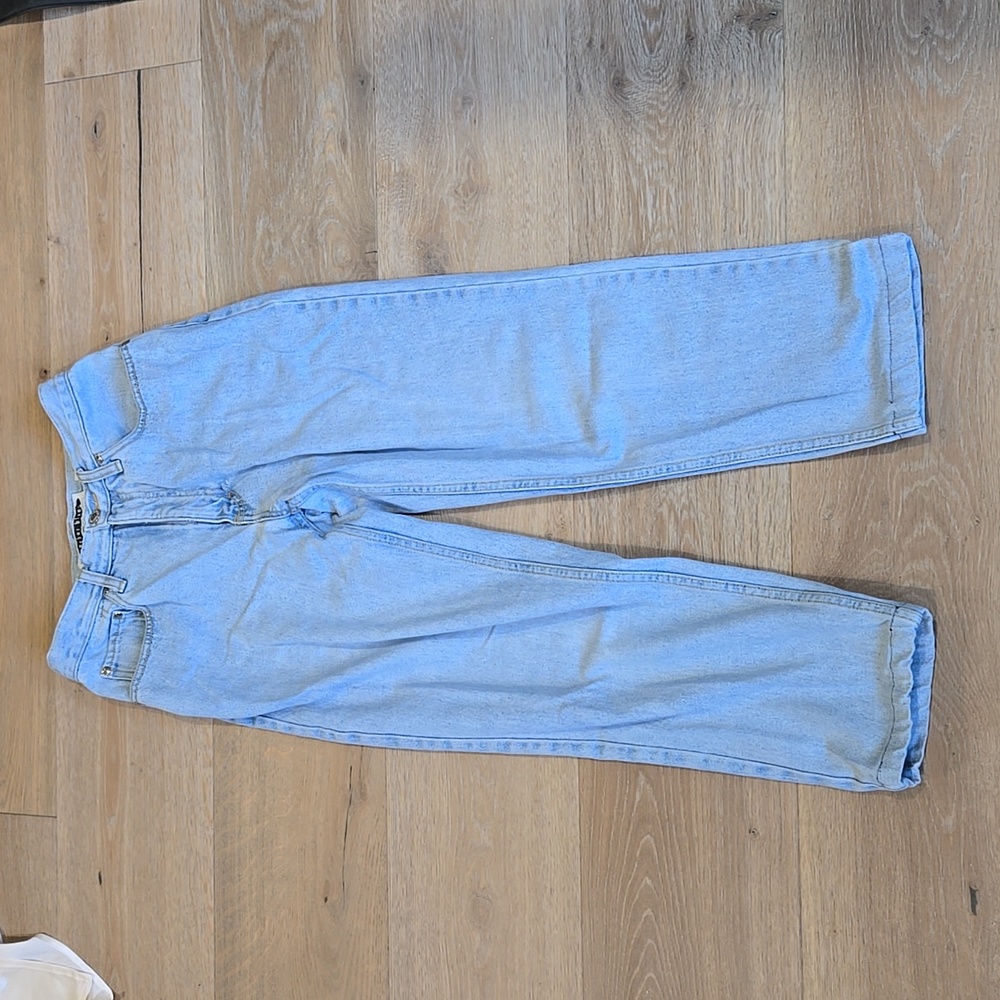 *Last Chance* Anchor Blue Juniors 7/8 Short Loose Fit Denim Jeans Vintage 90s